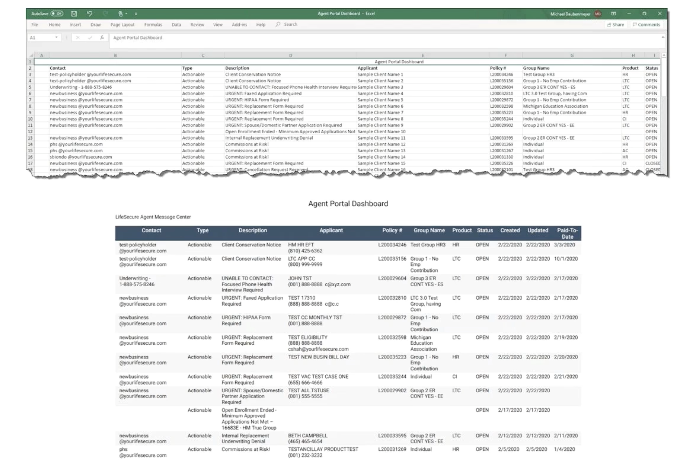 Export Functionality